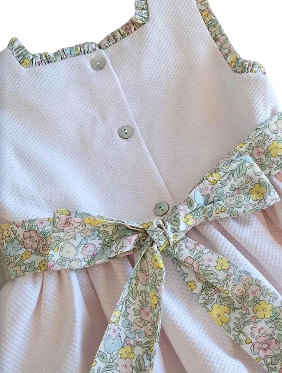 Little Threads Girls Spring Again Pique Dress