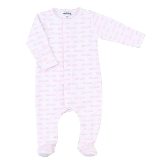 Magnolia Baby Little Sister Printed Zipped Footie