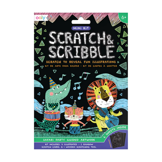 Safari Party - Mini Scratch & Scribble Kit