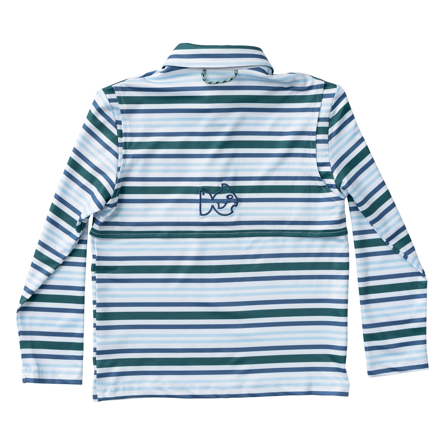 Prodoh Pro Performance Long Sleeve Polo Spruce Stripe