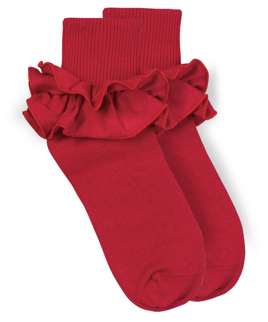 Jefferies Socks Misty Ruffle Lace Turn Cuff Socks