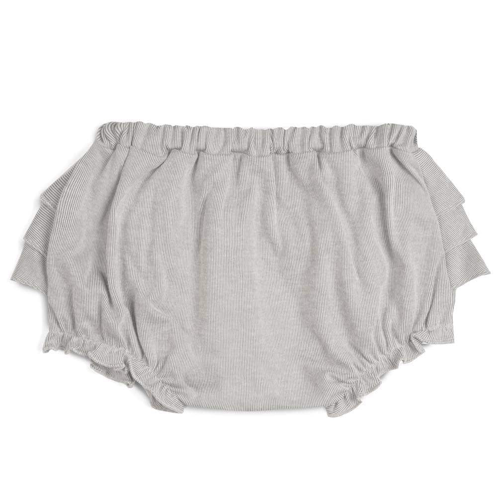 Milkbarn Ruffle Bloomer Grey Pinstripe