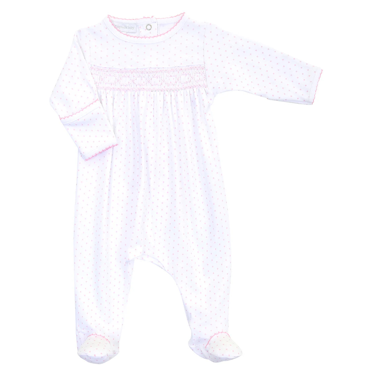 Magnolia Baby Mini Dots Smocked Footie