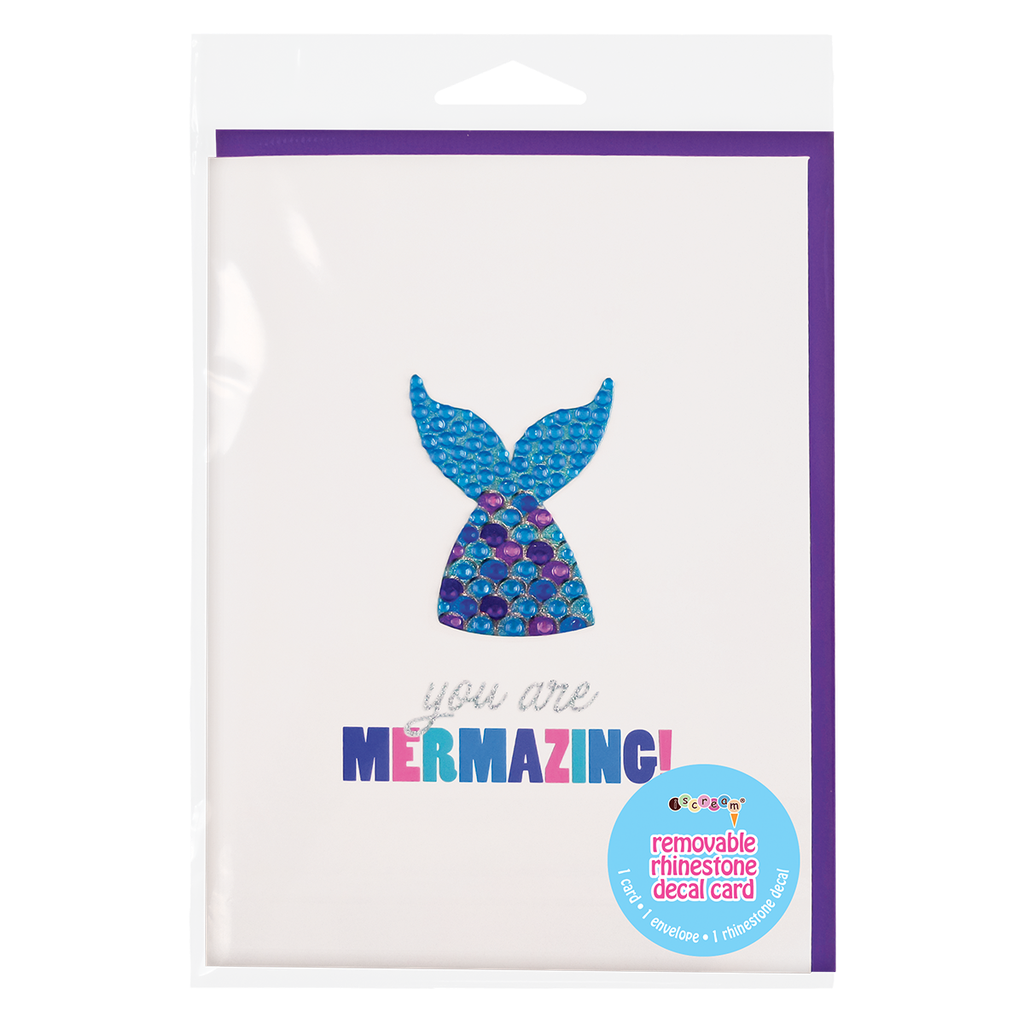 Mermaid Rhinestone Decal Card