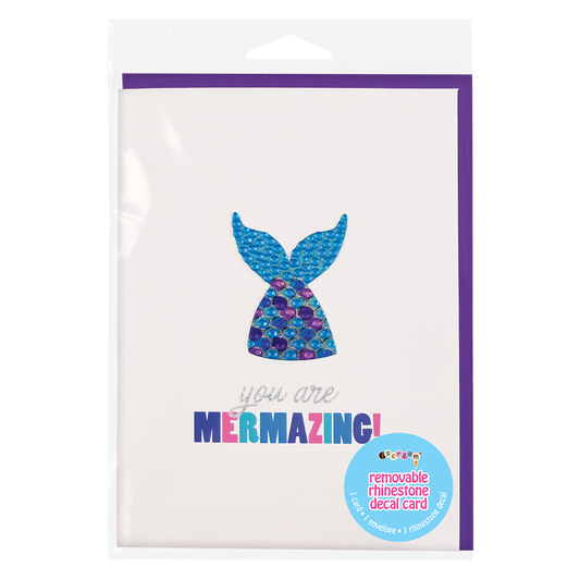 Mermaid Rhinestone Decal Card