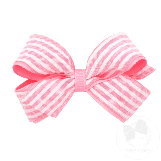 Wee Ones Mini Seersucker Fabric Bow