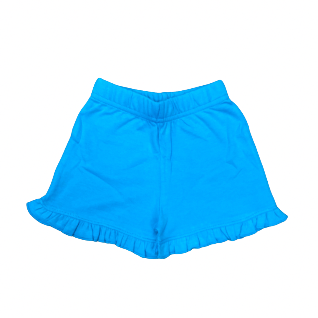 Luigi Girls Ruffled Short - Turquoise