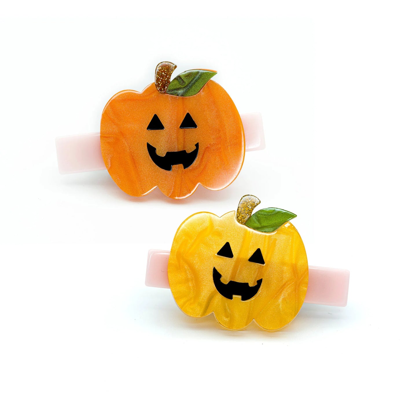 Lilies & Roses Double Pumpkin Pearlized Clip
