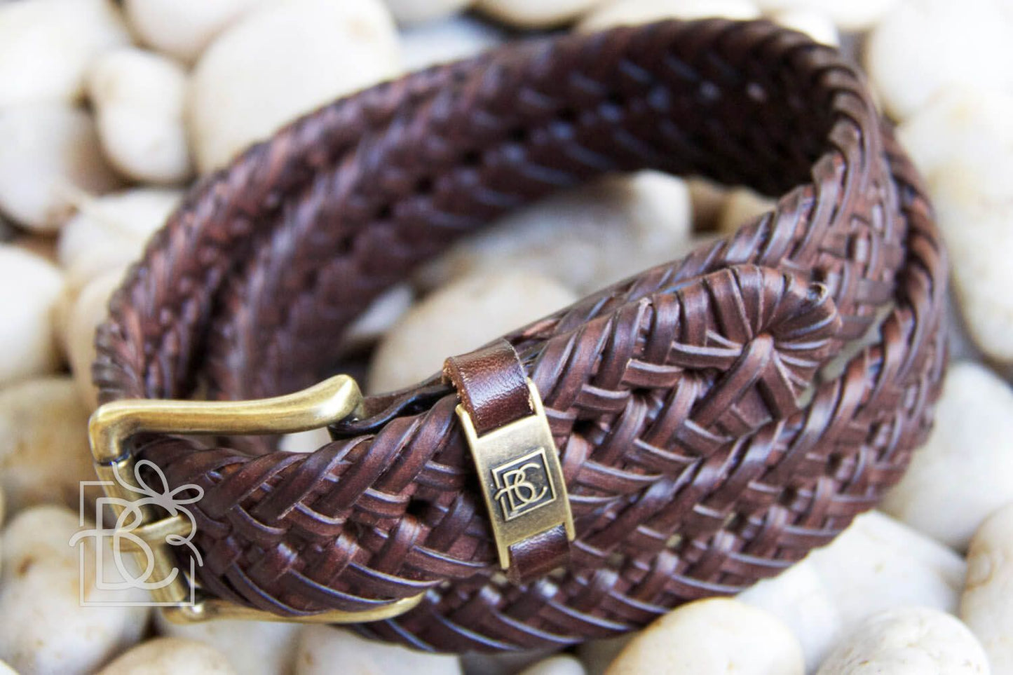 Beyond Creations’ Genuine Leather Braided Belts - Brown