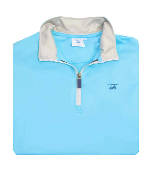 Bald Head Blues Quarter Zip Dogwood Solid Bell