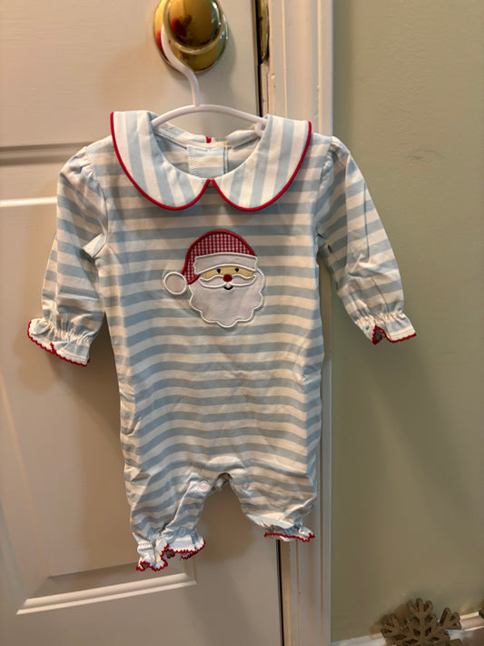Jumping Jolly Santa girls romper