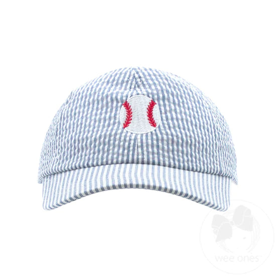 Wee Ones Seersucker Baseball Hat