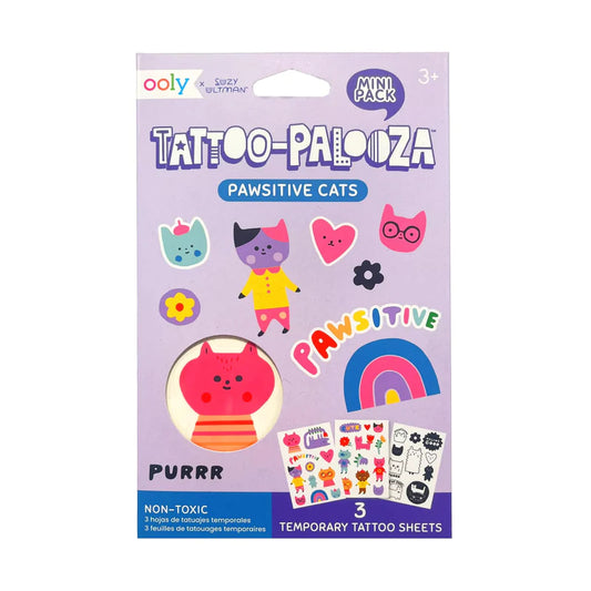 Mini Tattoo Palooza Temporary Tattoos - Pawsitive Cats