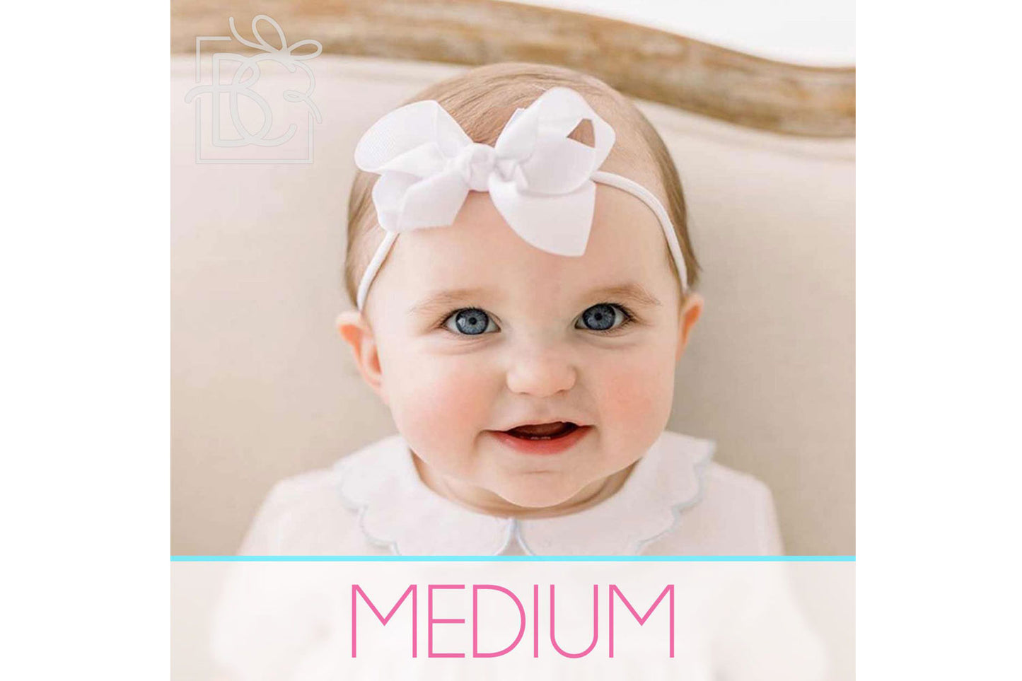 Beyond Creations’ Quarter Inch Pantyhose Headband with our Signature Grosgrain Bow