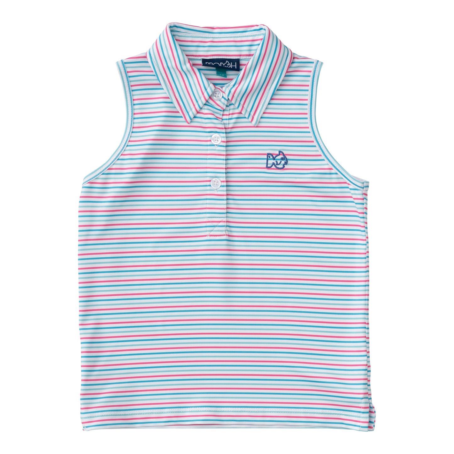 Prodoh Sleeveless Performance Polo - Candy Stripe