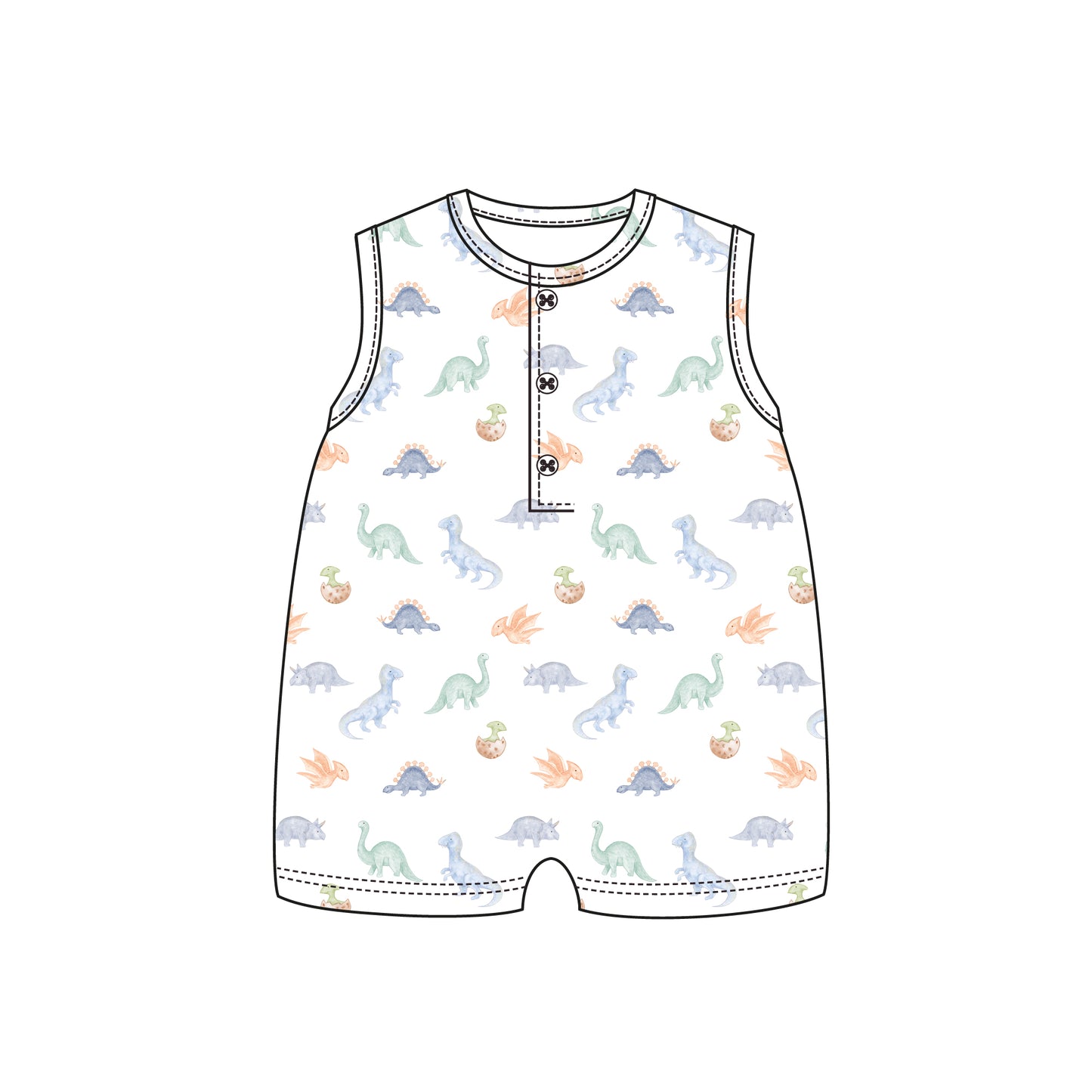 Baby Club Chic Baby Dino Romper