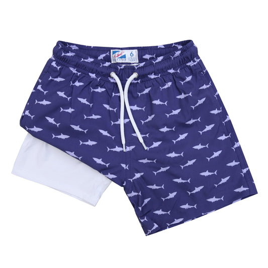 Bermies Shark Attack Boys Swim Trunks