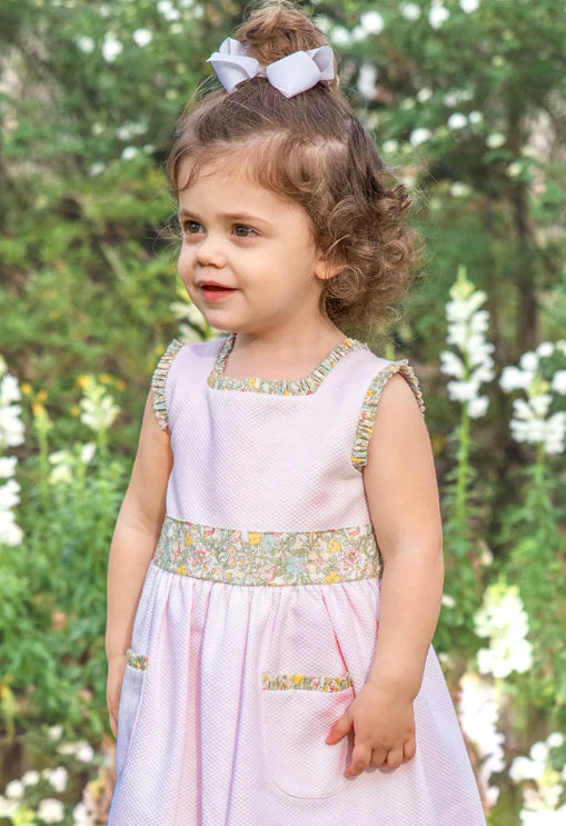 Little Threads Girls Spring Again Pique Dress