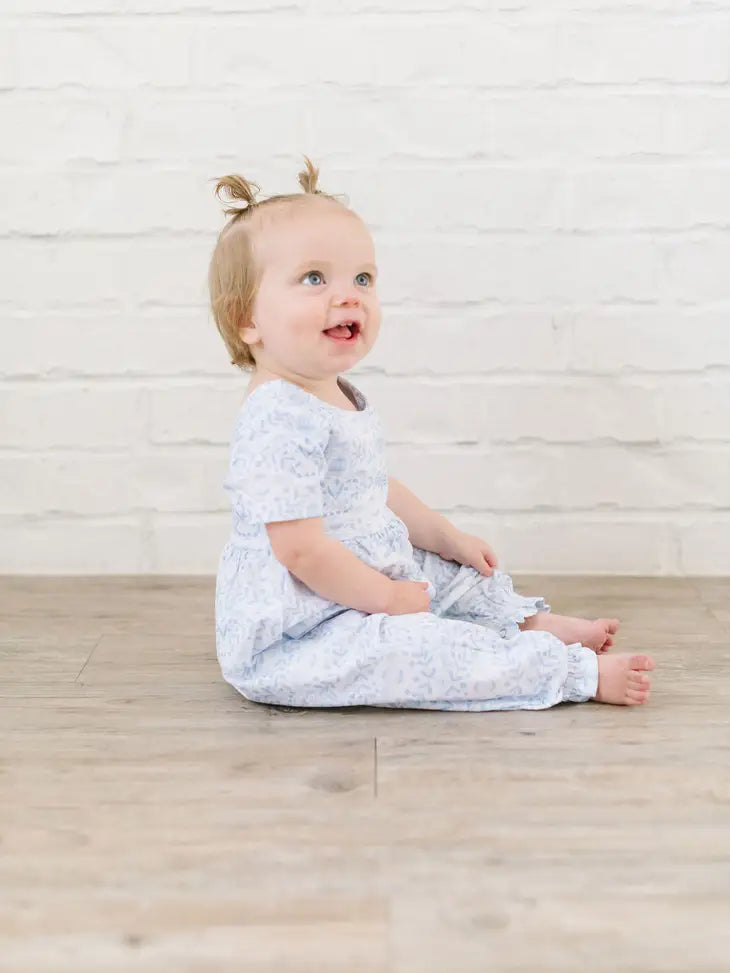 Ollie Jay Blue Bunnies Romper