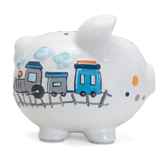 Choo Choo Transporation Pig Bank