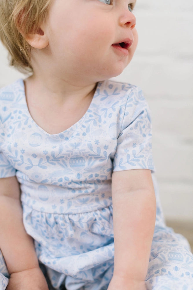 Ollie Jay Blue Bunnies Romper