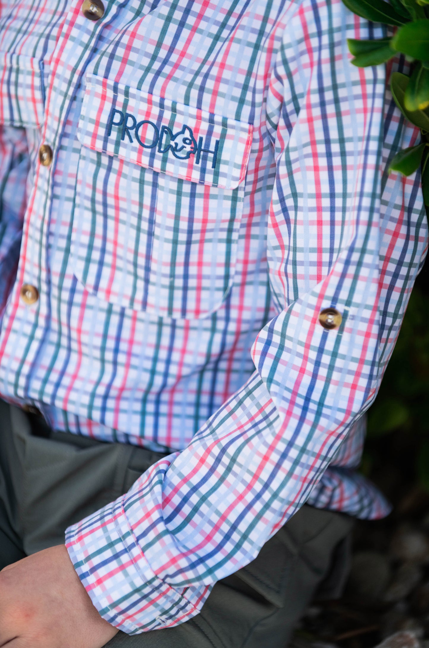 Prodoh Founders Kids Fishing Shirt Tea Rose Plaid