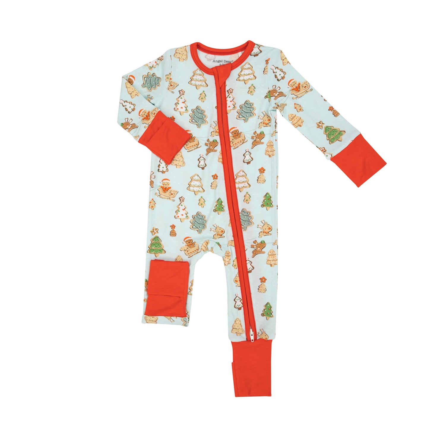 Angel Dear Gingerbread Sleigh Ride Zipper Romper