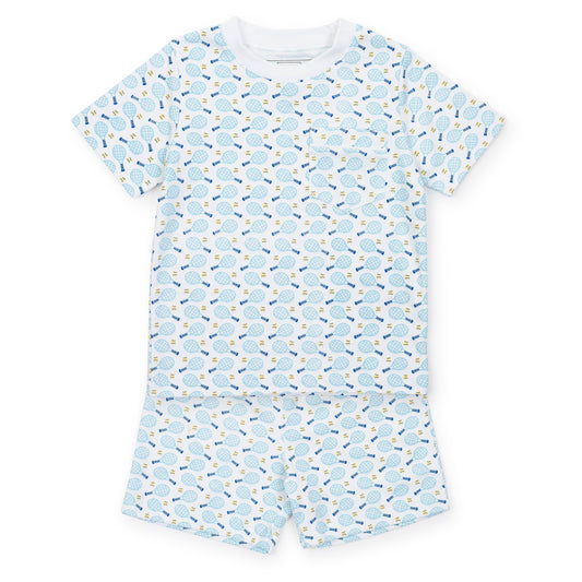 Lila & Hayes Charles Short Set - Tennis Match Blue