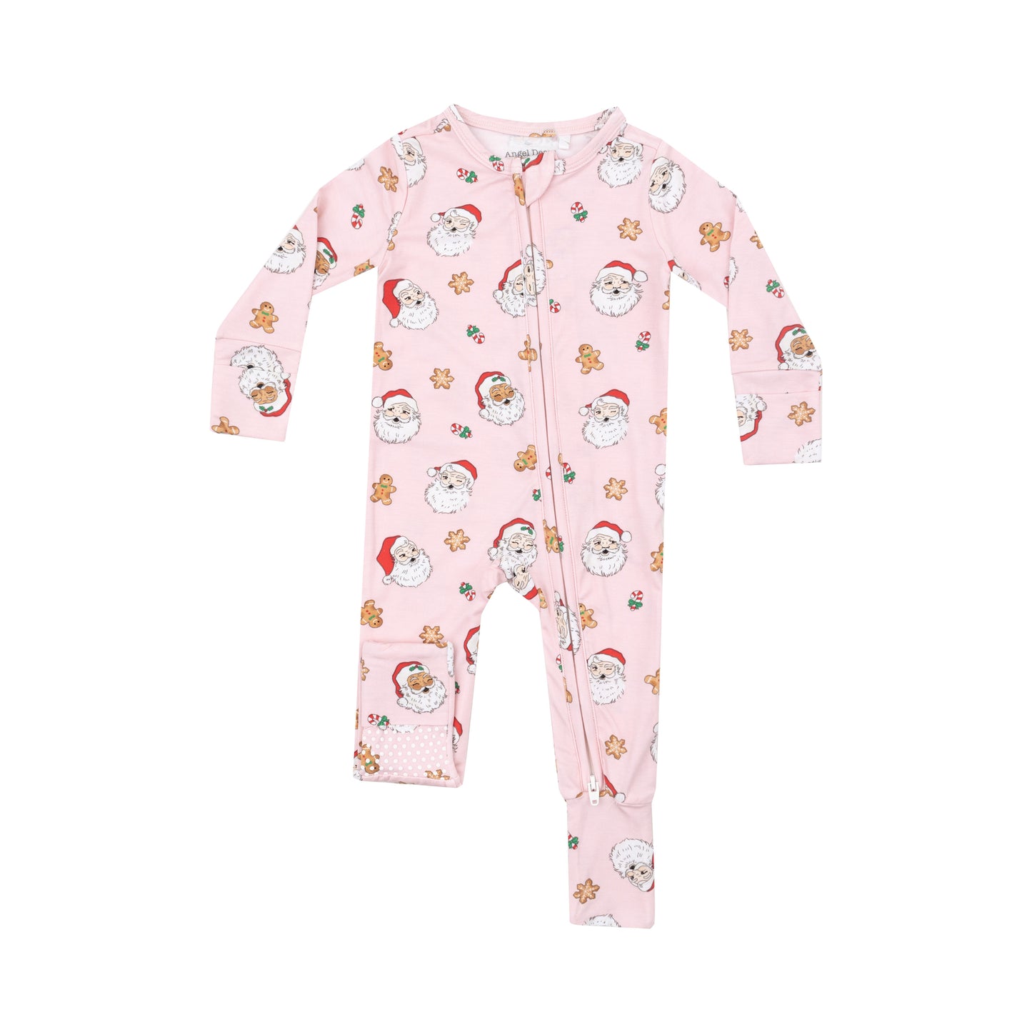 Angel Dear Vintage Santas Pink Zipper Romper