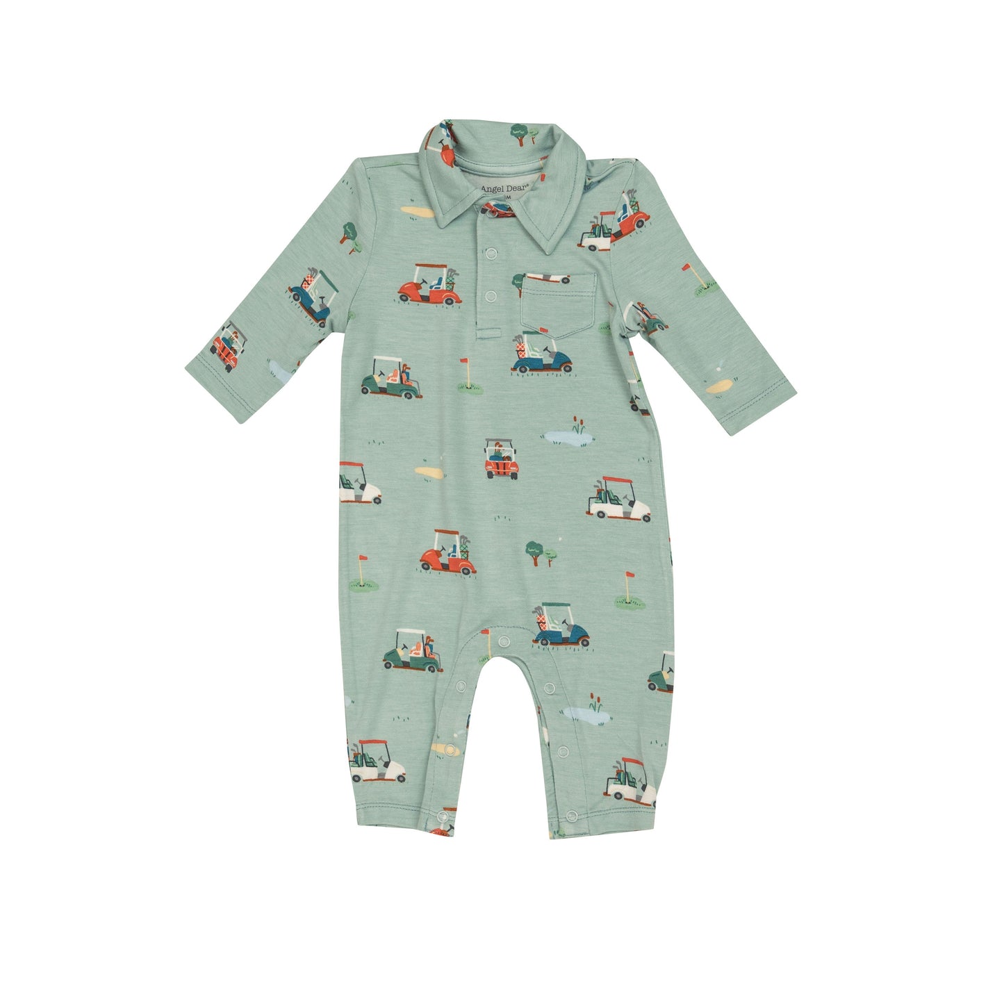 Angel Dear Polo Romper - Golf Carts