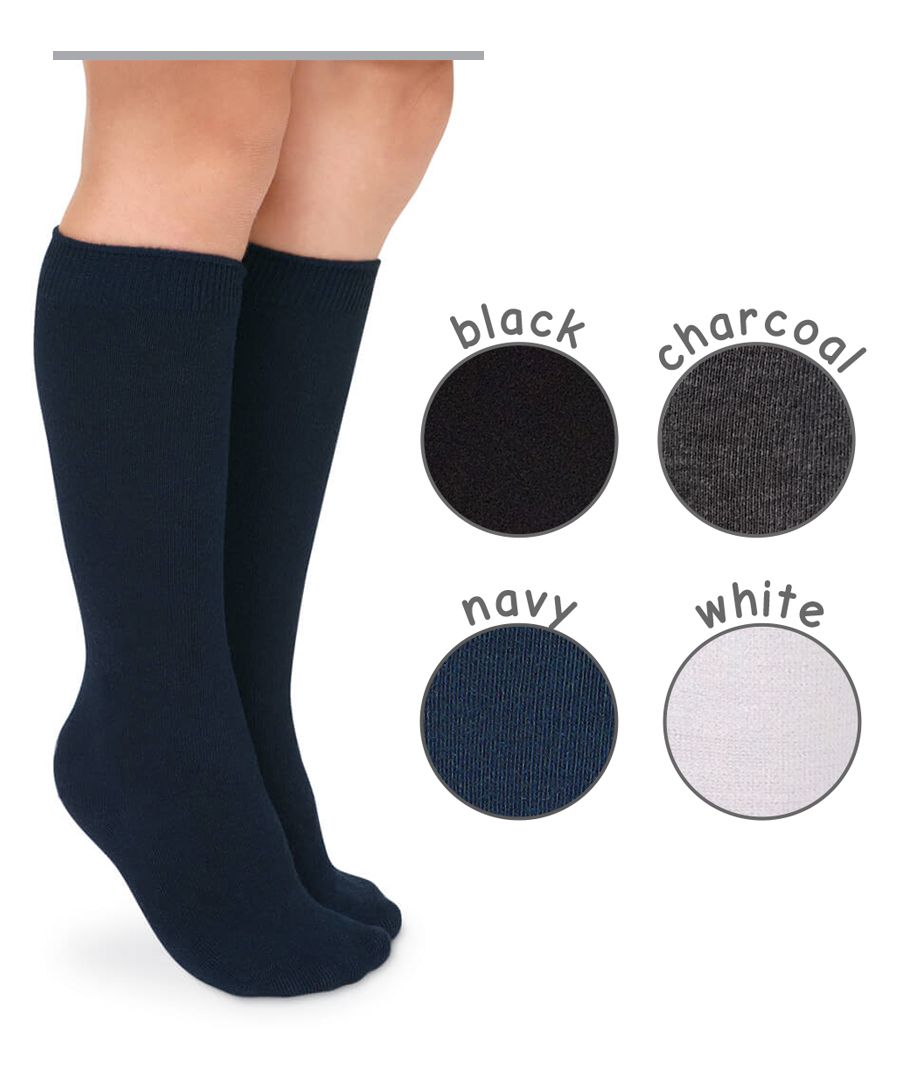 Jefferies Socks Smooth Toe Cotton Knee High Socks 2 Pair Pack