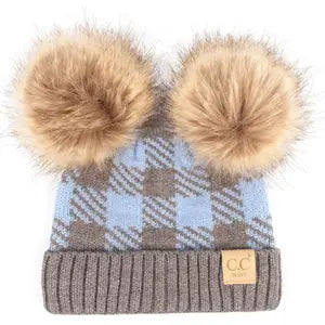 C.C Buffalo Check Baby Beanie