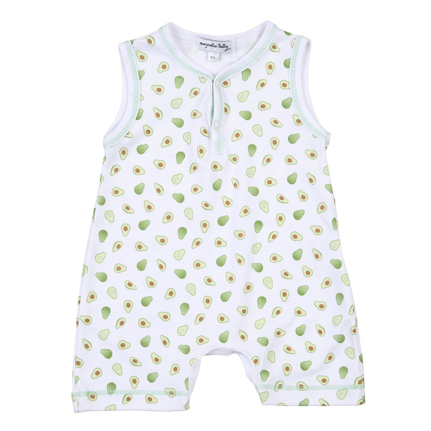Magnolia Baby Tiny Avocado Sleeveless Short Playsuit