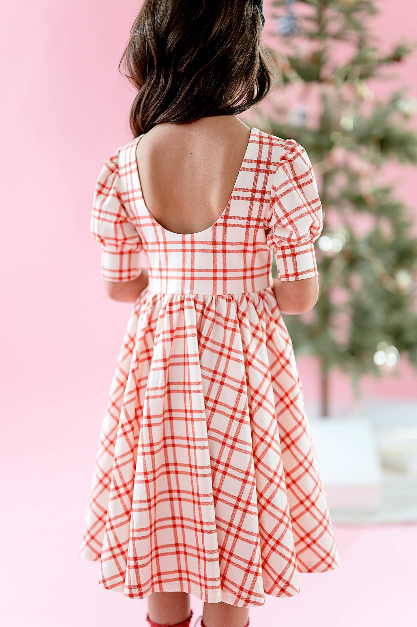 Ollie Jay - Puff Dress in Scarlet Plaid