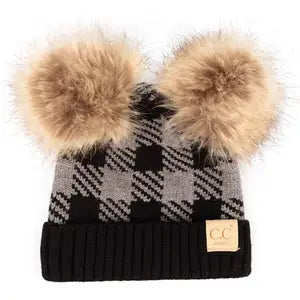C.C Buffalo Check Baby Beanie