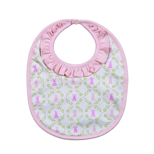 Baby Loren Pink Easter Bunnies Bib