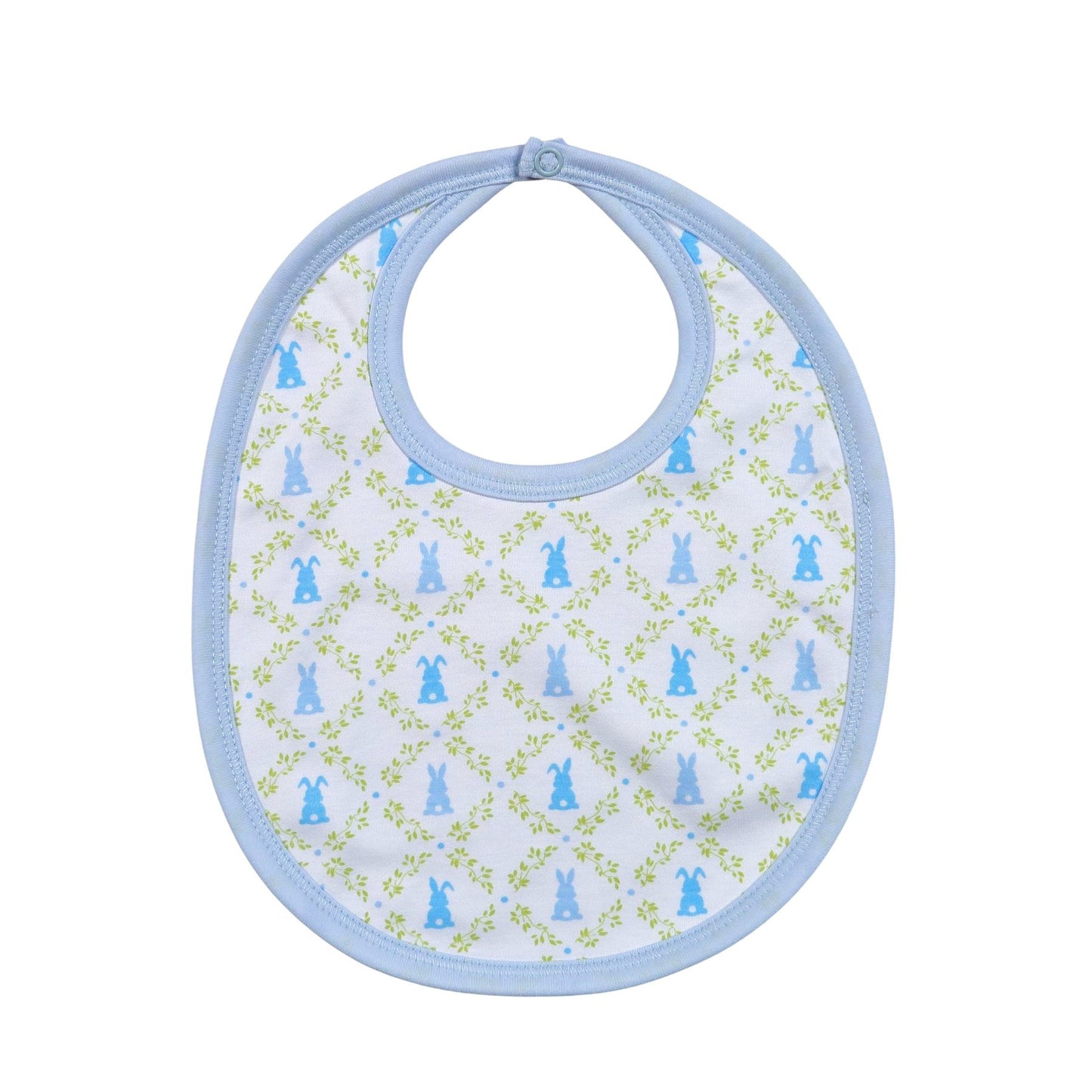 Baby Loren Blue Easter Bunnies Bib
