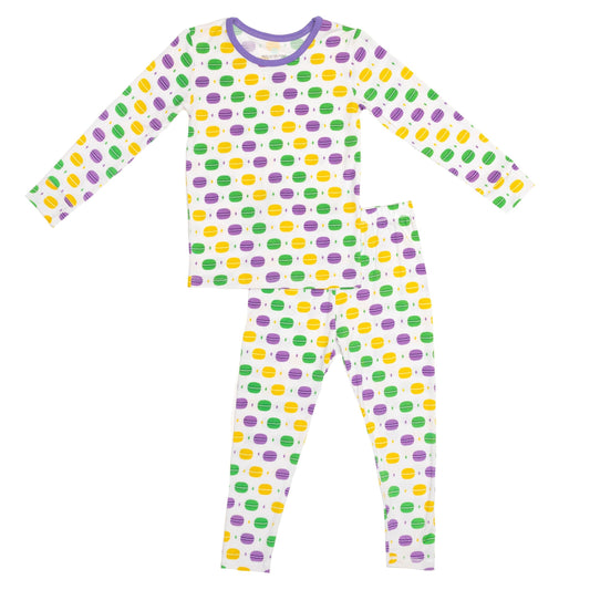 Macaron & Me Mardi Gras Macarons - 2 pc Pajamas