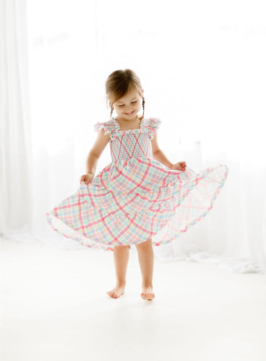 Magnolia Steel - Pastel Plaid Dress