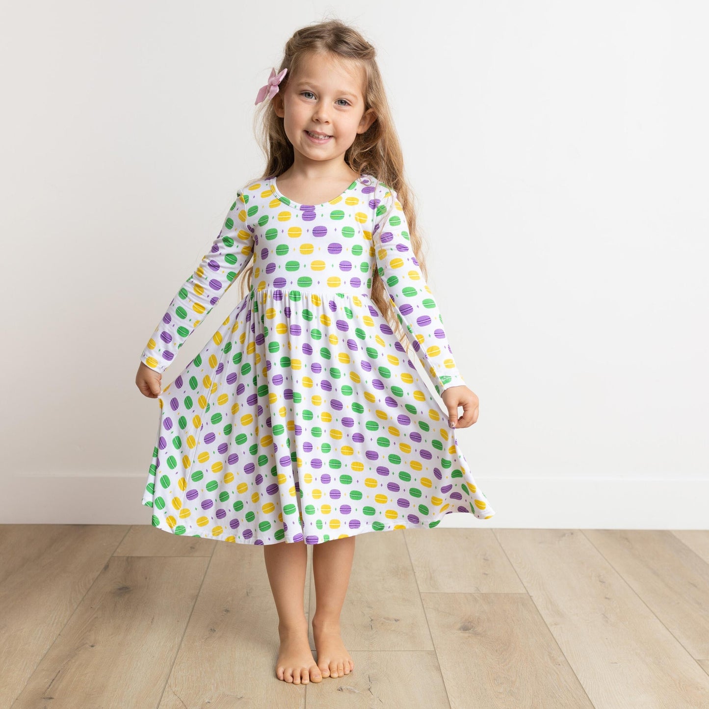 Macaron & Me Mardi Gras Macarons - Swing Dress
