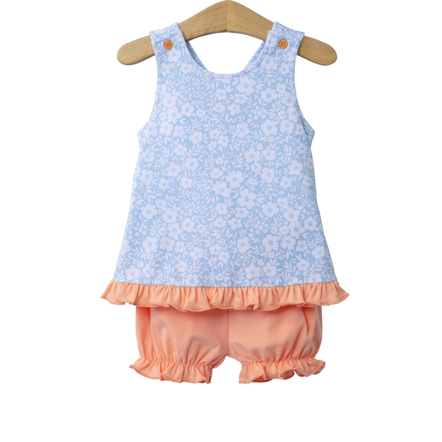 Trotter Street Kids Seaside Floral Bloomer Set