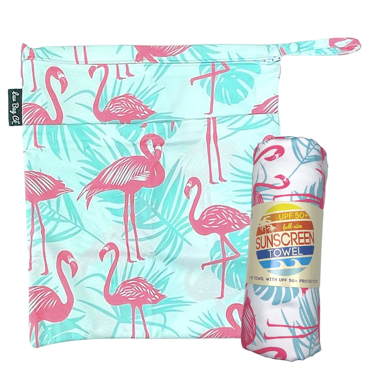 Wet Bag & Full-Size Sunscreen Towel Bundle