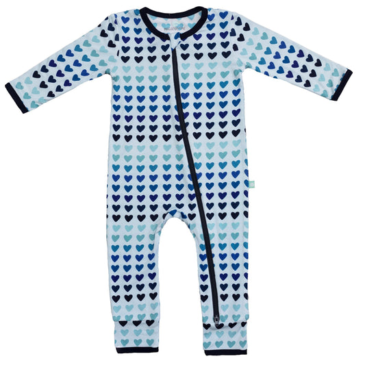 Macaron + Me Rainbow Blues Hearts - 2 pc Pajamas