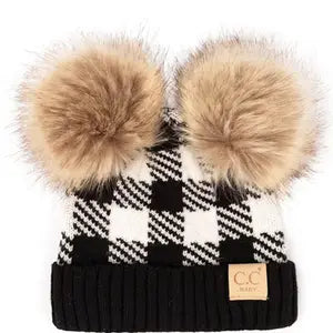C.C Buffalo Check Baby Beanie