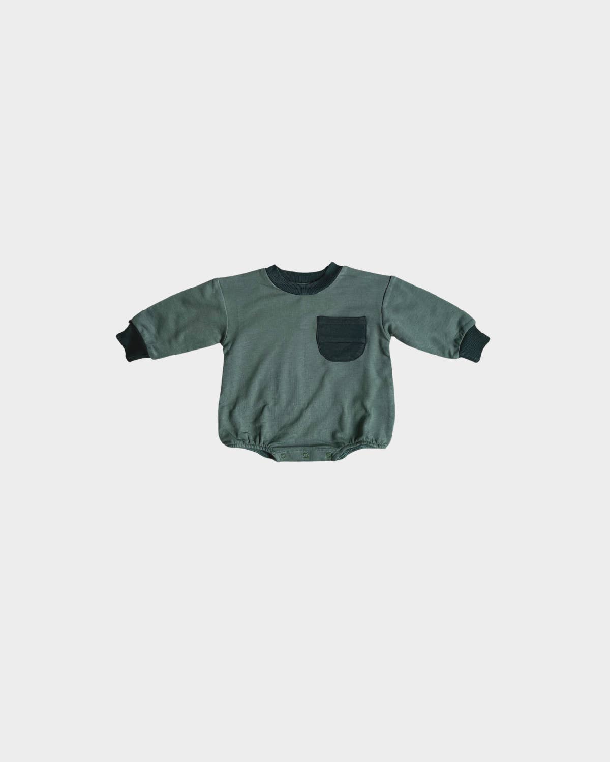 Babysprouts Colorblock Romper in Pine