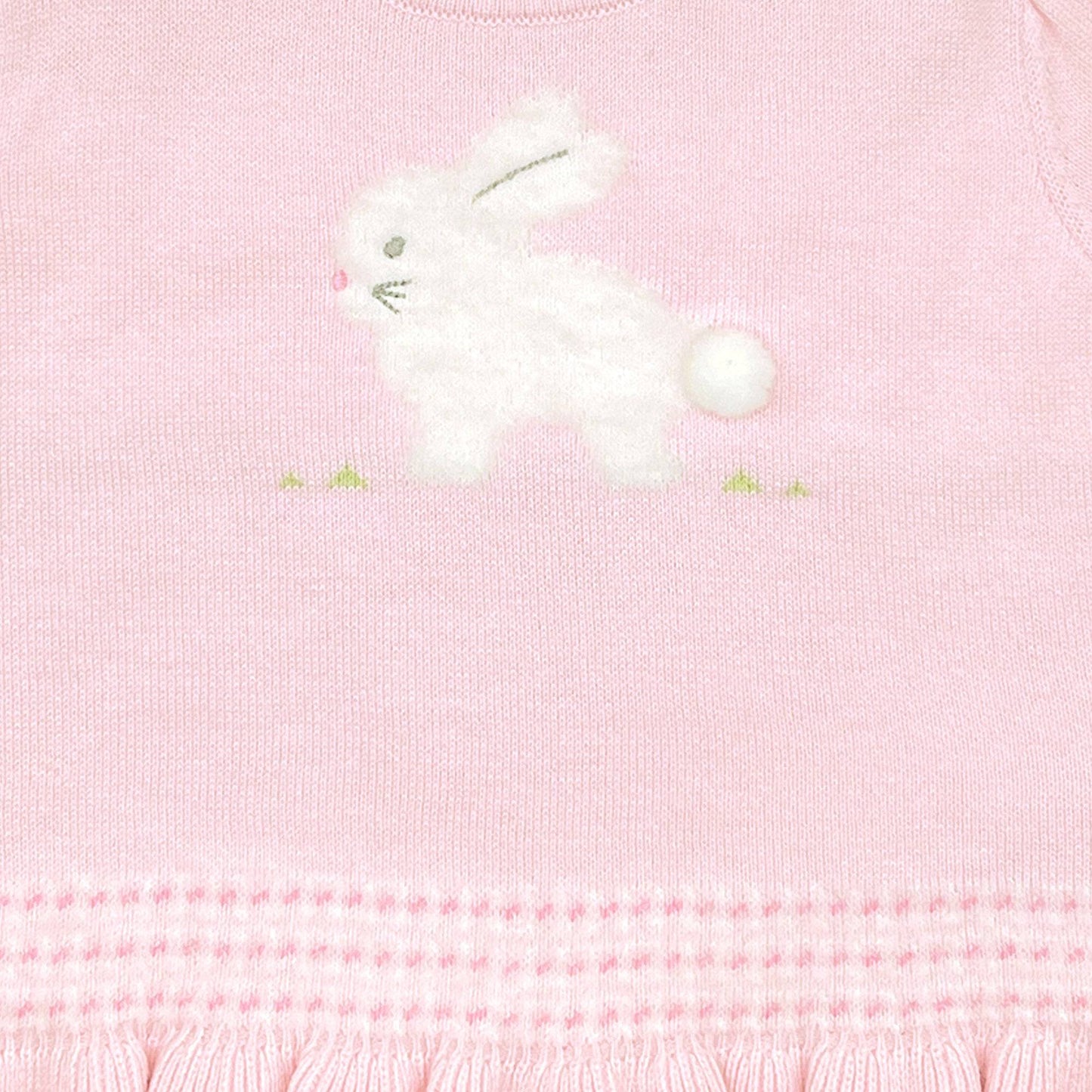 Zubels Fuzzy Bunny Lightweight Sweater in Pink