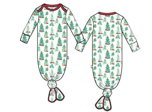 Macaron + Me - Knotted Gown-Christmas Forest