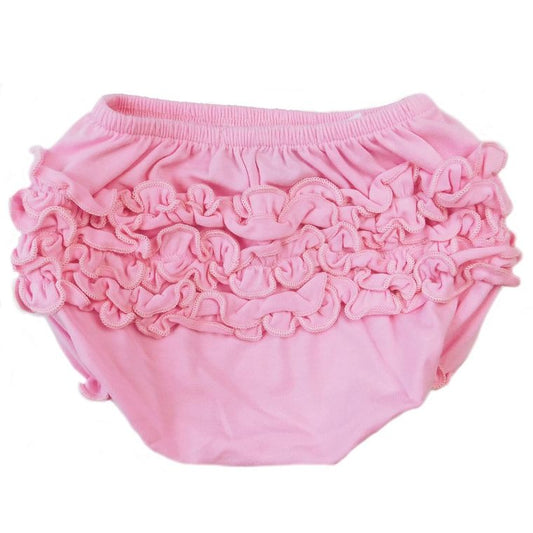 AnnLoren Pink Knit Ruffled Bloomer Diaper Cover
