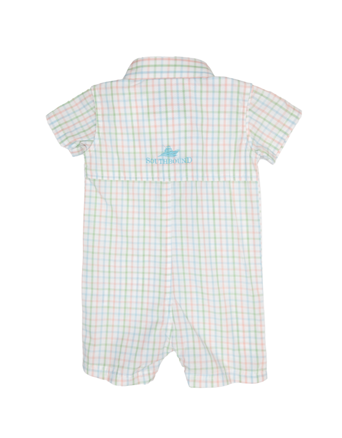 SouthBound Romper - Peach/Aqua/Green