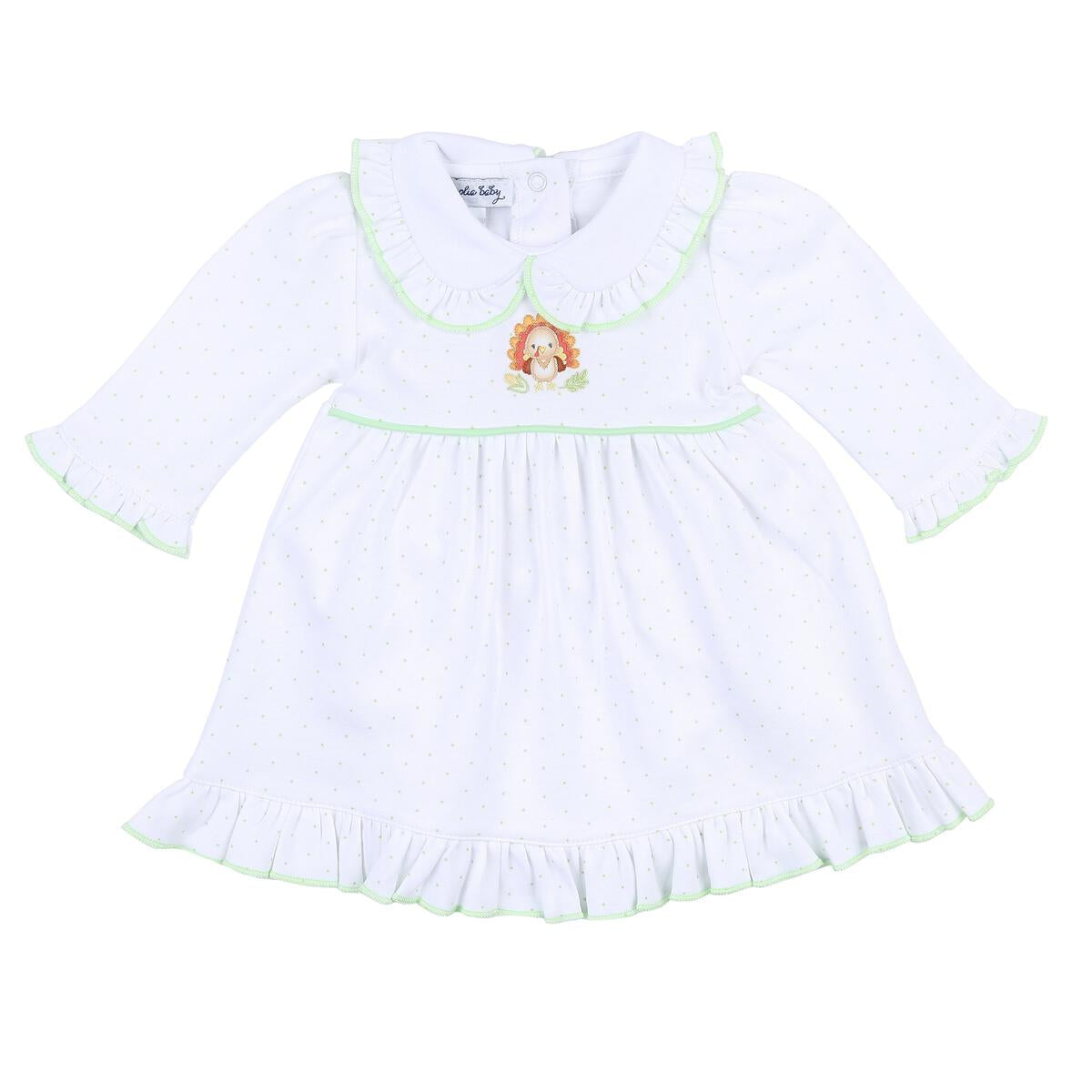 Magnolia Baby Giving Thanks Embroidered Collared Dress